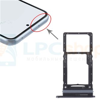 Контейнер сим карты Samsung A34 5G A346 (весрия для 2-х сим) Черный