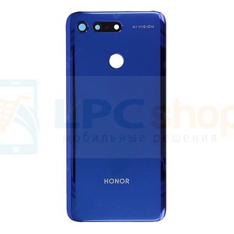 Крышка(задняя) Huawei Honor View 20 Синяя (blue)  + Стекло камеры