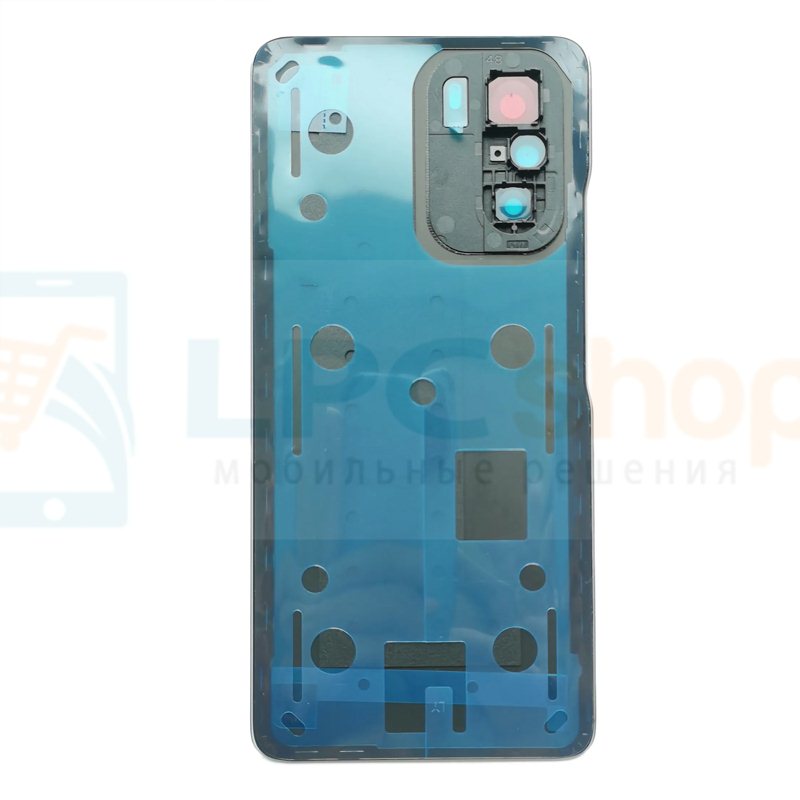 Крышка(задняя) для Xiaomi Poco F3 Синий (логотип POCO) - OR