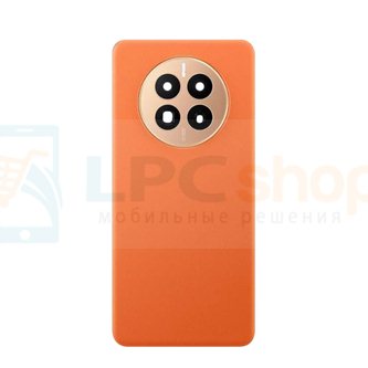 Крышка(задняя) для Huawei Mate 50 Оранжевая со стекло камеры - ORIG