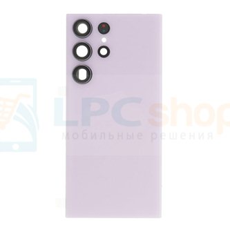 Крышка(задняя) для Samsung Galaxy S23 Ultra Розовая + стекло камеры