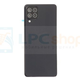 Крышка(задняя) для Samsung A22 4G A225F Черная + стекло камеры