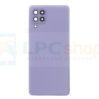 Крышка(задняя) для Samsung A22 4G A225F Фиолетовая + стекло камеры