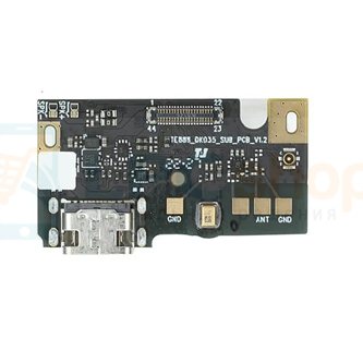 Шлейф для Blackview BV7200 (плата) разъема зарядки с микрофоном  - с компонентами