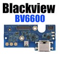 Шлейф для Blackview BV6600 / BV6600 Pro / BV6600E плата для зарядки и микрофон - (Синяя)