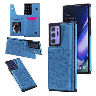 Чехол накладка Samsung Note 20 Ultra N985F кошелек / подставка Синий