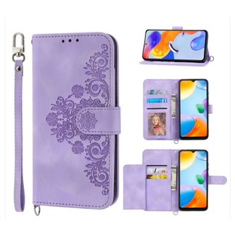 Чехол книжка для Xiaomi Poco X4 GT / Note 11T кошелек / подставка Фиолетовый