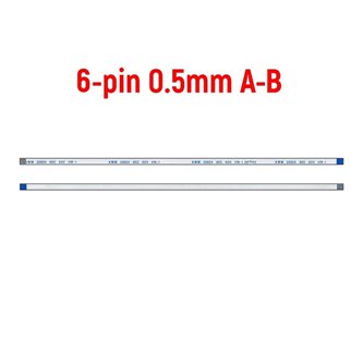 Ленточный шлейф 6pin шаг 0.5 ММ длина 100мм инверсный кабель(обратный)