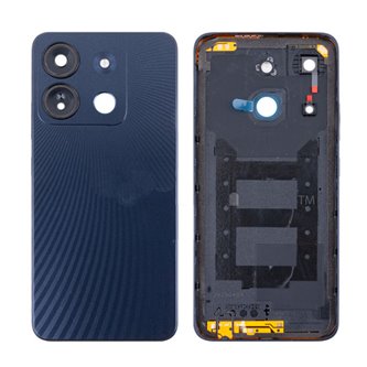 Крышка(задняя) для Infinix Smart 7 HD X6516 Темно-Синяя со стеклом камеры и кнопками