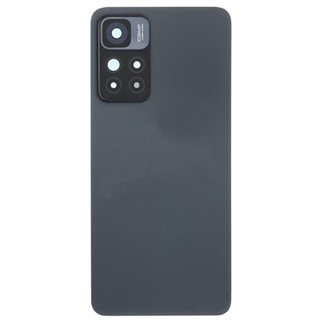 Крышка(задняя) для Xiaomi Redmi Note 11 Pro Plus 5G Черная со стеклом камеры