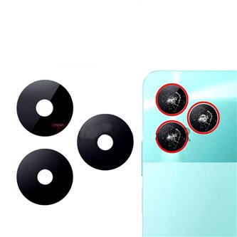 Стекло задней камеры Realme C51 Цвет: Черный