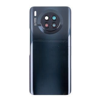 Крышка(задняя) для Huawei Honor 50 Lite Черная со стеклом камеры