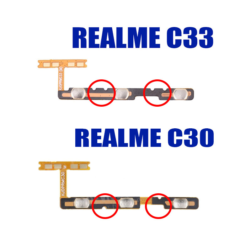 Шлейф для Realme C30 на кнопки громкости и включения
