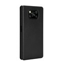 Чехол книжка для Xiaomi Poco X3 NFC / X3 Pro Черный (текстура карбон)