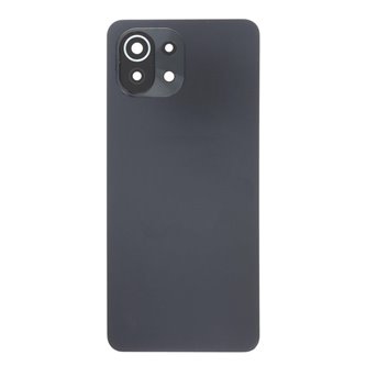Крышка(задняя) для Xiaomi Mi 11 Lite/11 Lite 5G NE Черный со стеклом камеры