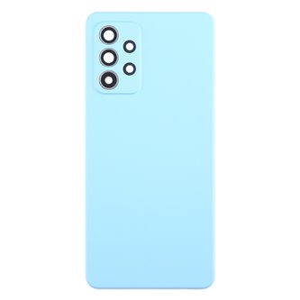 Крышка(задняя) для Samsung A52 A525F / A52S A528B Синяя со стекло камеры