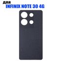 Крышка(задняя) для Infinix Note 30 4G Черный (имитация кожи)