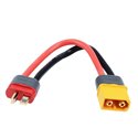 Переходник XT60 папа на T-Plug папа / 10см / с кабелем 14AWG