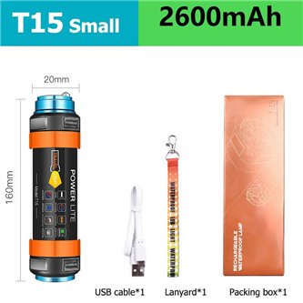 Походнй фонарик с повербанком 2600MAH Smiling Shark T15 - 5 режимов