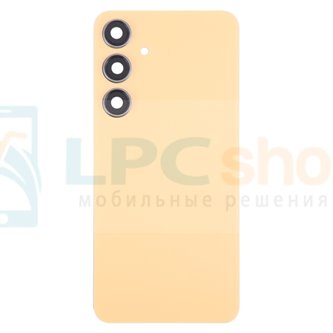 Крышка(задняя) для Samsung Galaxy S24 Plus S926B Желтая со стеклом камеры