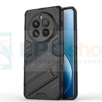 Чехол - накладка для Realme 12 Pro / BIBERCAS / с подставкой Черный / Пластиковый / Защитный 