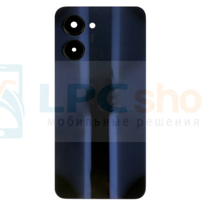 Крышка(задняя) для Realme C33 RMX3624 со стеклом камеры Черная