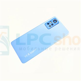 Крышка(задняя) для Xiaomi Redmi Note 12 Pro 4G Синяя со стекло камеры - ОРИГИНАЛ