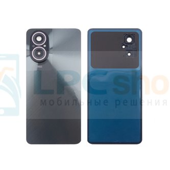 Крышка(задняя) для Realme C67 4G RMX3890 Черная со стеклом камеры