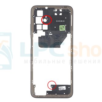 Средняя часть Xiaomi Redmi 10 Prime / 10 2022 K19A Черная (версия A) c NFC
