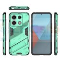 Чехол - накладка для Xiaomi Redmi Note 13 4G / BIBERCAS / с подставкой Зеленый / Пластиковый / Защитный 