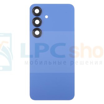 Крышка(задняя) для Samsung S25 S931 со стеклом камеры Синяя
