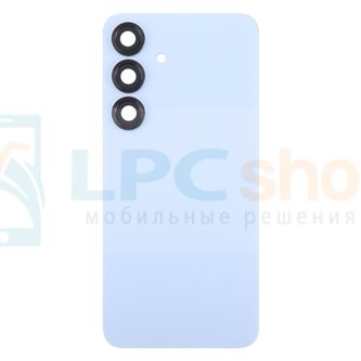 Крышка(задняя) для Samsung S25 S931 со стеклом камеры Голубая