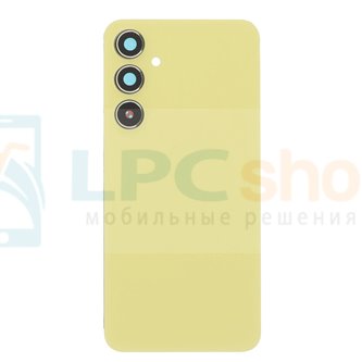 Крышка(задняя) для Samsung Galaxy A55 A556B Желтая со стеклом камеры