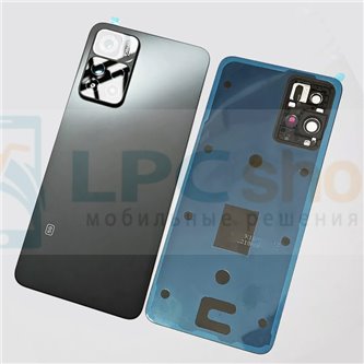 Крышка(задняя) для Xiaomi Redmi Note 11 Pro Plus 5G Черная со стеклом камеры - ОРИГ