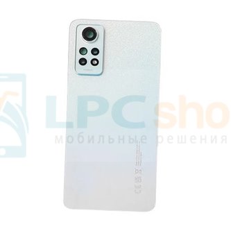 Крышка(задняя) для Xiaomi Redmi Note 12 Pro 4G Белая со стекло камеры (с CE)