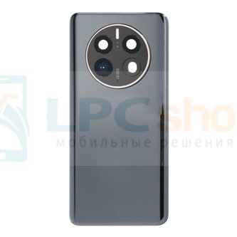 Крышка(задняя) для Huawei Mate 50 Pro Черная глянцевая со стекло камеры