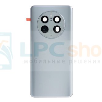 Крышка(задняя) для Huawei Mate 50 Pro Серебро матовая со стекло камеры