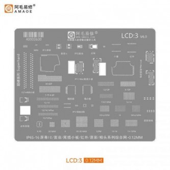 AMAOE BGA Трафарет для Apple (LCD3 V6.0) для перепайки дисплеиных компонентов Iphone 6 - 16