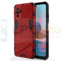 Чехол - накладка для Xiaomi Redmi Note 10 / 10S / Poco M5s / BIBERCAS / с подставкой Красный / Пластиковый / Защитный 