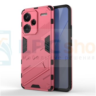 Чехол - накладка для Xiaomi Redmi Note 13 Pro Plus 23090RA98 / BIBERCAS / с подставкой Розовый / Пластиковый / Защитный 