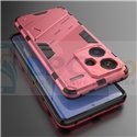 Чехол - накладка для Xiaomi Redmi Note 13 Pro Plus 23090RA98 / BIBERCAS / с подставкой Розовый / Пластиковый / Защитный 