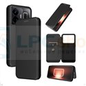 Чехол книжка для Realme GT Neo 5 / Realme GT 3 Черный (текстура карбон)