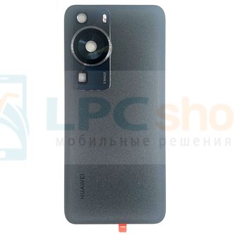 Крышка(задняя) для Huawei P60 со стеклом камеры Черная - ОРИГ