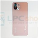 Крышка(задняя) для Xiaomi Mi 11 Lite/11 Lite 4G Розовая матовая со стеклом камеры - ORIG с CE