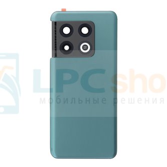 Крышка(задняя) для OnePlus 10 Pro со стекло камеры Зеленая - ОРИГ