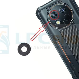 Стекло задней камеры Oukitel WP28 Черное - основное