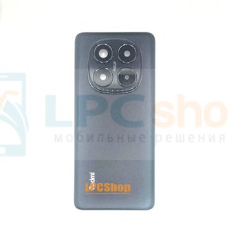 Крышка(задняя) для Xiaomi Redmi Note 14 Pro 5G (версия 200MP) со стеклом камеры Черная
