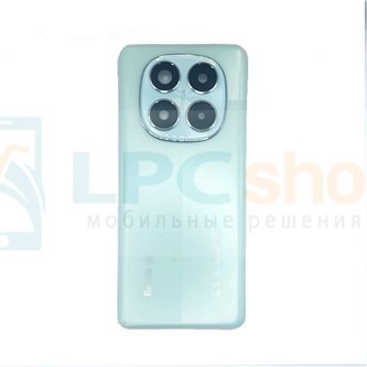 Крышка(задняя) для Xiaomi Redmi Note 14 Pro 5G (версия 200MP) со стеклом камеры Зеленая (с CE)