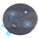 Стекло задней камеры Xiaomi Poco C75 4G Черное с рамкой