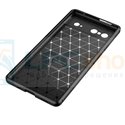 Чехол силиконовый для Google Pixel 7 / Черный текстура карбон
